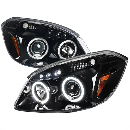 05-10 Chevrolet Cobalt Spec-D Tuning Glossy Black Projector Headlights - 2LHP-COB05BK-TM